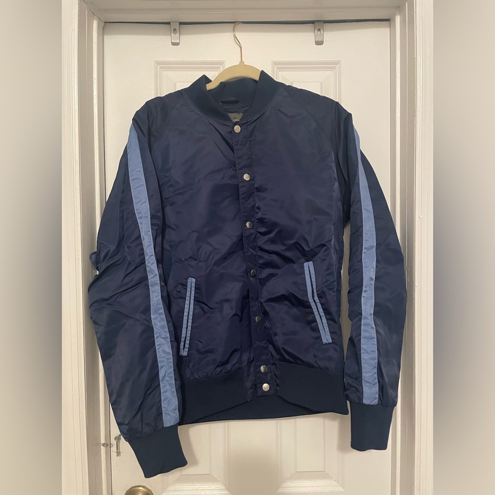 Slate & Stone Jacket navy blue /light blue stripe
